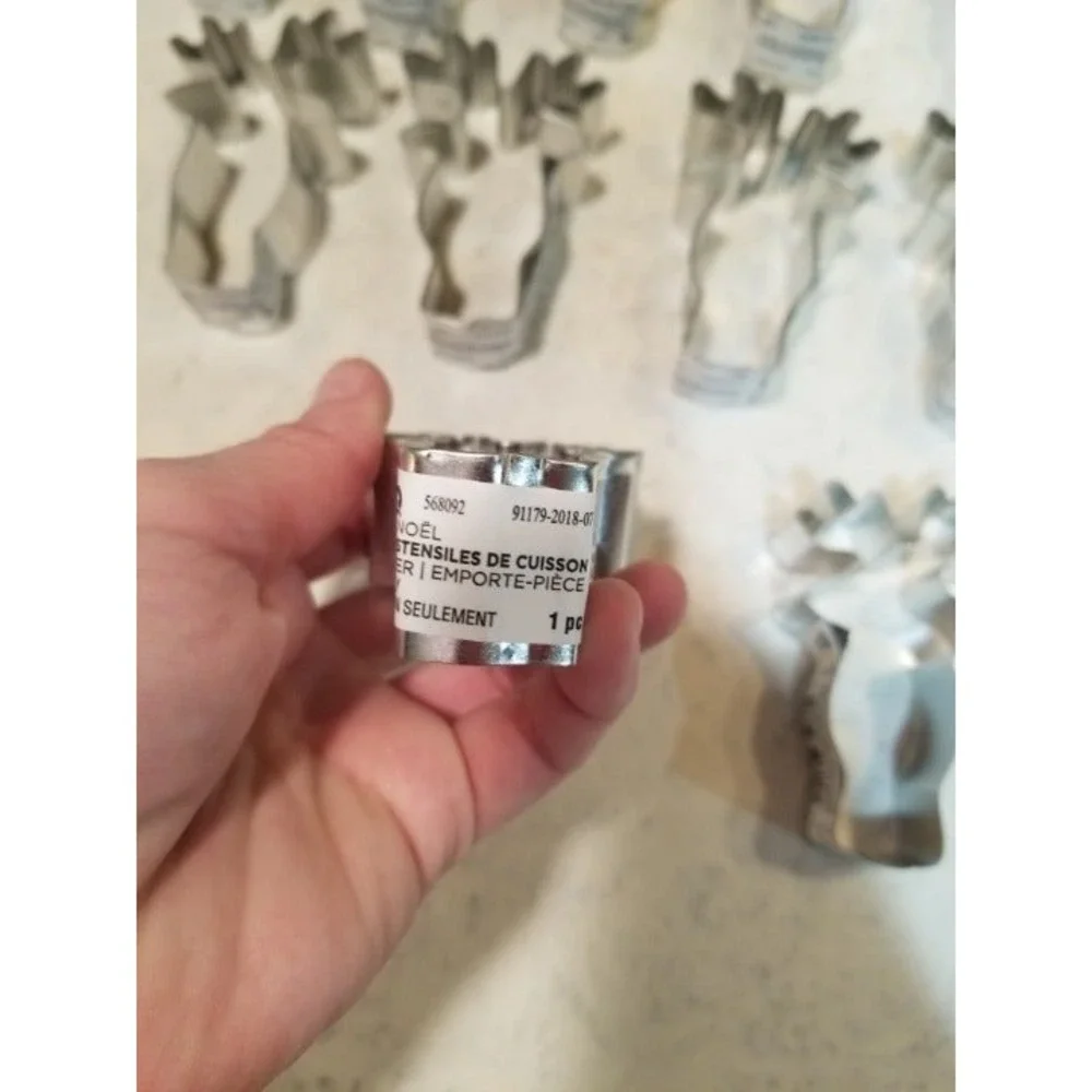 Set of 12 Metal Reindeer‎ Cookie Cutters
